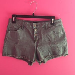 These are Angle Kiss denim collection shorts